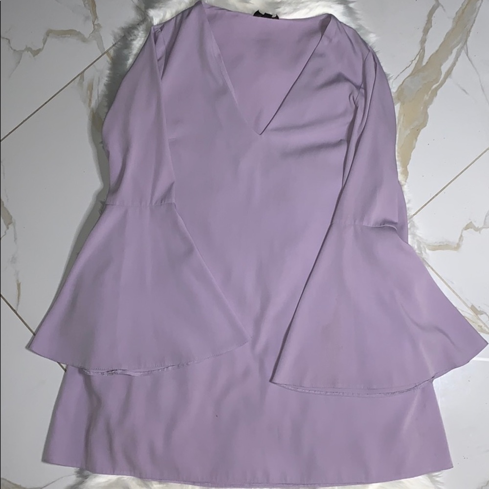 TOPSHOP LILAC LONG SLEEVE DRESS